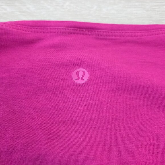 Lululemon Back in Action Short Sleeve Shirt Magenta Purple Womens Plus Size 20 - Picture 11 of 16